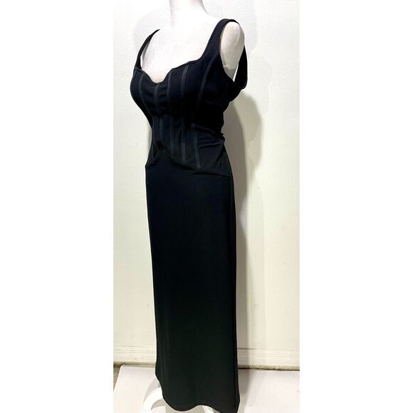 Peep maxi bodycon dress romantic sexi casual sweetheart neck summer women M - Picture 3 of 7